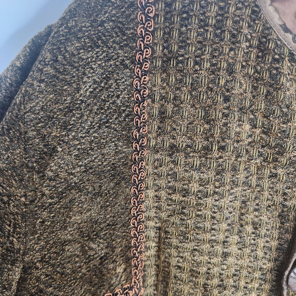 Flashback Green Sweater With Brown Patterns - image 7